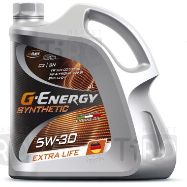 Cинтетическое масло G-Energy Synthetic Extra Life 5w30, 253142479, API SN, ACEA C3, 1л Cинтетическое масло G-Energy Synthetic Extra Life 5w30, 253142479, API SN, ACEA C3, 1л