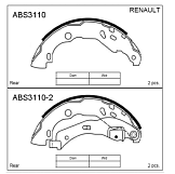 Колодки барабанные ABS3110
