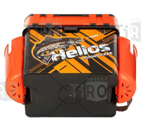Ящик рыболова зимний Helios "FishBox Trout" односекционный с карманами (19 л) оранжевый
