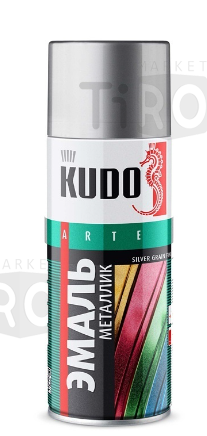 Эмаль Kudo KU-1026 аэрозольная универсальная алкидная серебро (0,52л)