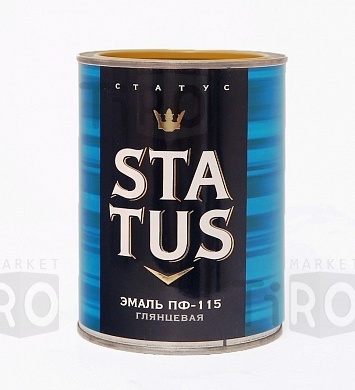 Эмаль Status ПФ-115 черная 0,8кг