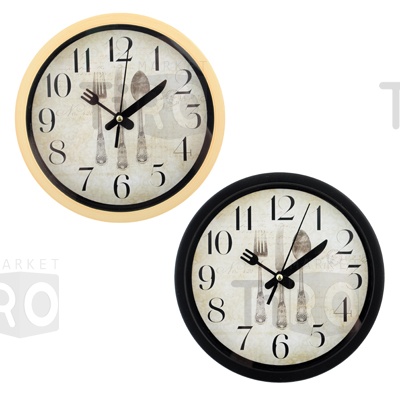 Часы настенный La Decor Chrono "Столовые приборы" 20см, пластик, 2 вида, 1*АА
