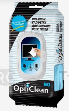 Салфетки влажные OptiClean №90 для экранов всех типов