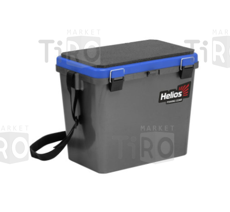 Ящик рыболова зимний односекционный, серый/синий, Helios