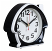 Будильник кварц, корпус черный с белым "Классика" "Рубин"
