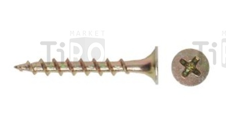 Саморез 007Е-35-55 по гипсокартону, дереву, ДСП желтый цинк 3,5*55 (170шт.) Саморез 007Е-35-55 по гипсокартону, дереву, ДСП желтый цинк 3,5*55 (170шт.)