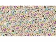 Клеенка ПВХ "Флер" 81029A на тканевой основе 1,40 х 20м