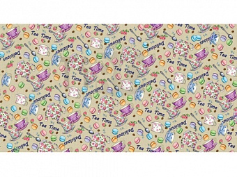 Клеенка ПВХ "Флер" 81029A на тканевой основе 1,40 х 20м