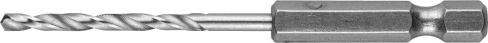 Сверло по металлу 8мм, шестигранный хвостовик Зубр Нex 1/4", класс A, сталь Р6М5