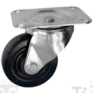 Колесо мебельное из твердой резины 38 мм (площадка, поворотная) SCdd 15 (SDb20) (№14) 