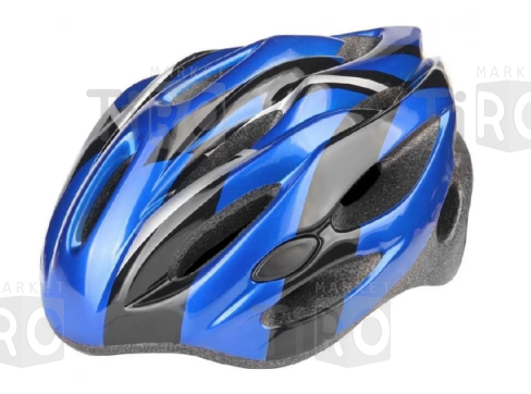 Шлем велосипедный, сине-черный размер L (54-61см) 600319