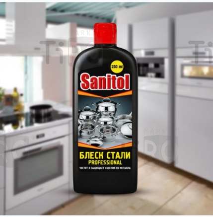 Очиститель Sanitol «Блеск стали» ЧС-11 для чистки металла 250мл