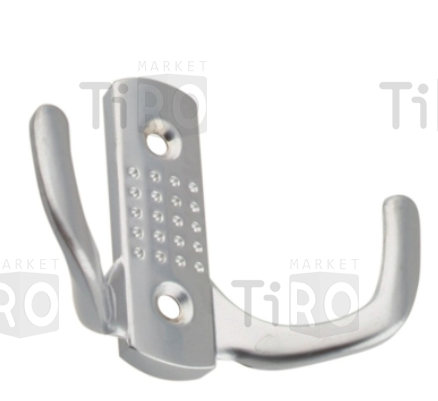 Крючок Trodos 04.48.07, 2-х рожковый, серебро