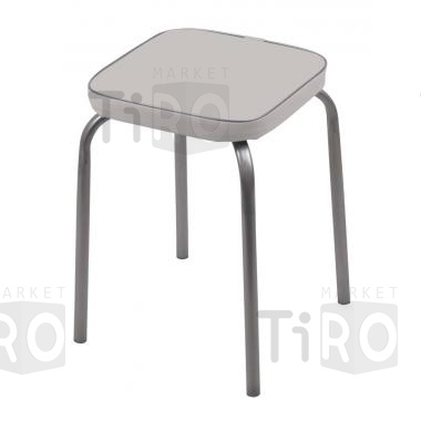 Табурет "Фабрик 3" (ТФ03/С серый) б/об на 4-х оп (квадратное сиденье 320х320)