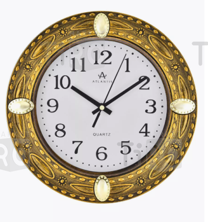 Часы настенные "Atlantis" 689 antique gold Часы настенные "Atlantis" 689 antique gold