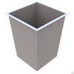 Бак мусорный 0,75м3, (грунт серый)