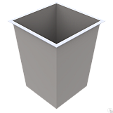 Бак мусорный 0,75м3, (грунт серый)