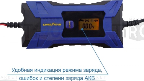 Электронное зарядное устройство Goodyear CH-4A для свинцово-кислотных аккумуляторов Электронное зарядное устройство Goodyear CH-4A для свинцово-кислотных аккумуляторов