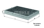 Фильтр салонный угольный Mahle LAK 73/S S0322 (CUK 2736-2)