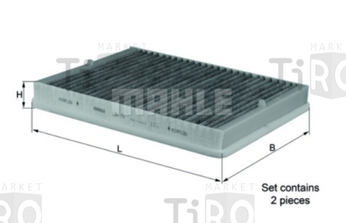 Фильтр салонный угольный Mahle LAK 73/S S0322 (CUK 2736-2)
