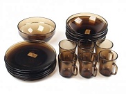 Набор столовый дымчатое стекло 19 предметов на 6персон, Basilico, 62074