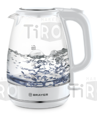Чайник Brayer BR1030WH, 1,7 л, 2200Вт