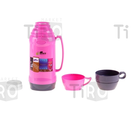 Термос пластиковый Day Days, ED-160 кувшин 1,6л колба стекло, розовый