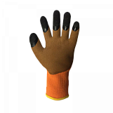 Перчатки "Торро" серые 3/4 облив, черные пальцы