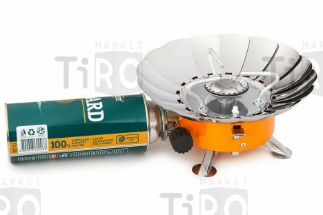 Мини газовая плита Tulpan-S, TМ-400 (с ветрозащитой)