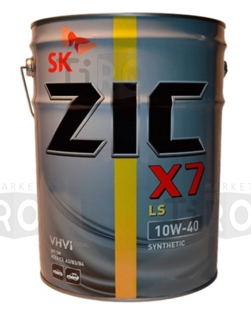 Моторное масло Zic New X7 LS 10w40, SN/CF, C3, 20л Моторное масло Zic New X7 LS 10w40, SN/CF, C3, 20л