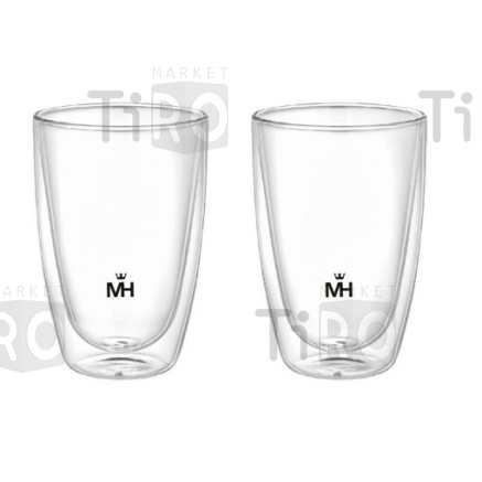 Набор стаканов из двойного термостекла 300мл, «MercuryHaus» MC-6487