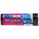 Мешок для мусора 35л/20шт, черный, ПВД, Clear Line 7174