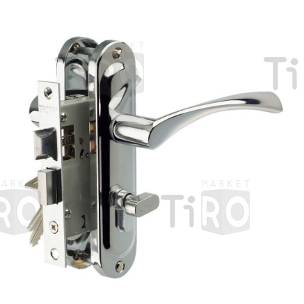 Замок врезной Trodos 50/76-ЦМВ70 CP ключ-завертка (хром)