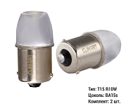 Лампа автомобильная светодиодная Clim Art T15 3LED 12V BA15s (R10W) 2 шт