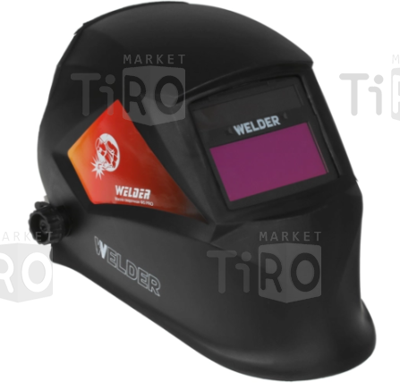 Маска сварщика Welder Pro Ф5 хамелеон 93*33, Din 4/9-13, Li, сменная батарея, красная