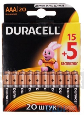 Батарейка DURACELL LR03/(2x10)BL MN2400 Отрывной (240)