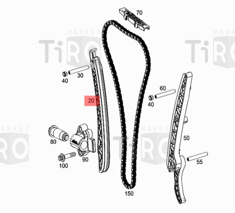 Натяжитель Mercedes benz А2700520900