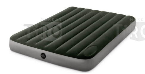 Кровать надувная Downy bed (Fiber tech) Intex, 64762 встроеный насос 137*191*25 см