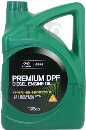 Моторное масло Hyundai Premium DPF Diesei SAE 5w30 C3 6л