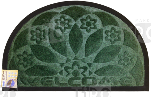 Коврик 50*80см придверный с ворсом на резиновой основе, цветной принт