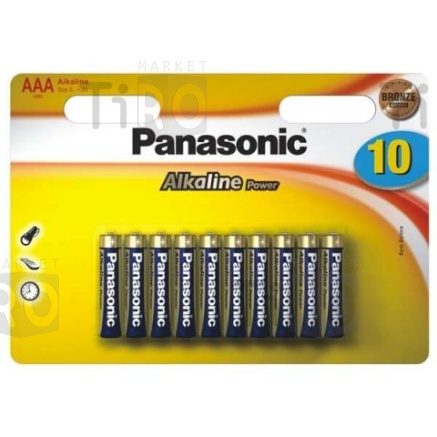 Батарейка Panasonic Alkaline Power LR03, 10шт. /12/