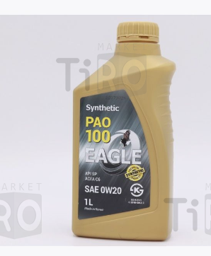 Масло бензиновое Eagle PAO-100 Synthetic 0W20 API SP, 1L Масло бензиновое Eagle PAO-100 Synthetic 0W20 API SP, 1L