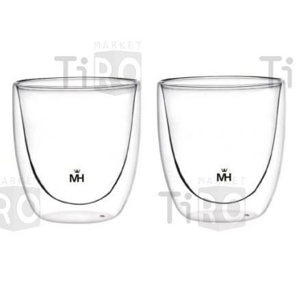 Набор стаканов из двойного термостекла 310мл, «MercuryHaus» MC-6486