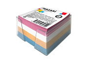 Блок для записи,цветной, 90 х 90 х 50мм, 60 г/м2, в пластиковом боксе
