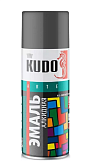 Эмаль Kudo KU-1016 аэрозольная универсальная алкидная тёмно-серая (0,52л)