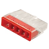Зажим безвинтовой Stekker 2273-205LD 5ти-проводной (0,5-2,5мм), упаковка 5 штук