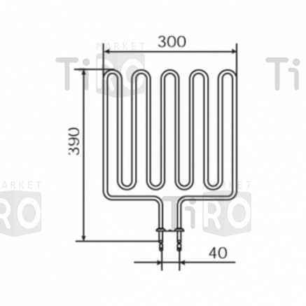 ТЭН ZSK-710 (для Печи Topclass Combi KV80SE(A) 2670W230V