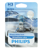 Лампа автомобильная Philips 12336WVUB1, H3 12V55W, White Vision Ultra PK22S