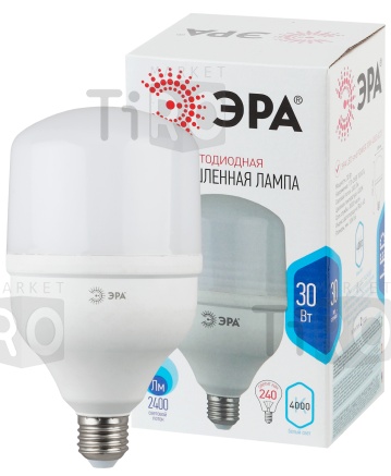 Лампа светодиодная ЭРА POWER Т100/30W/4000K-Е27, колокол Лампа светодиодная ЭРА POWER Т100/30W/4000K-Е27, колокол