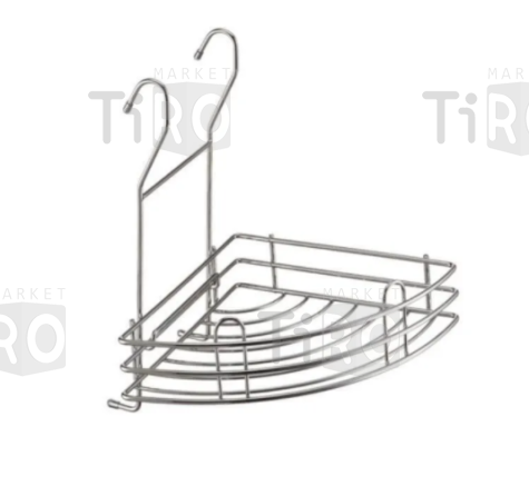 Полка на рейлинг угловая (19*19*25см) хром АЛТ 564С